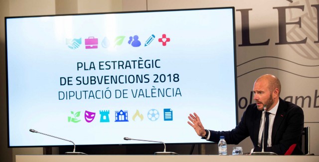 La Diputació de València ofrece un Plan Estratégico de Subvenciones por primera vez en su historia