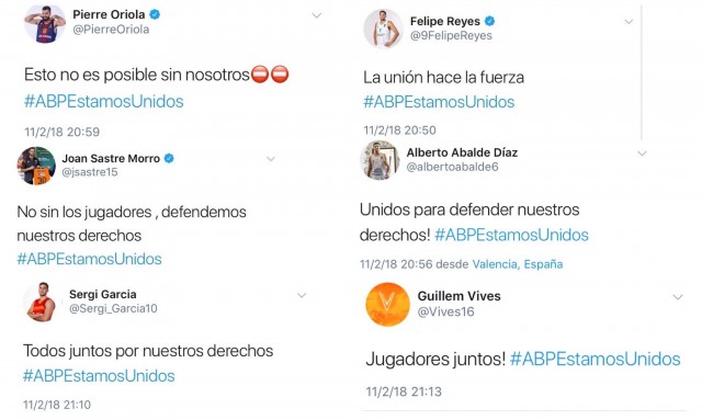 Jugadores del Valencia Basket apoyan la huelga en la Copa del Rey