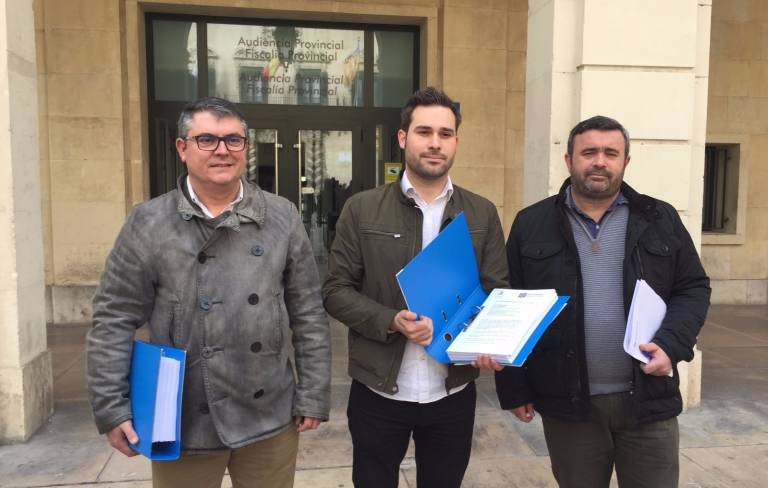 Los tres diputados de Compromís en la Diputación de Alicante. - 