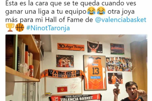 Javi Sanz pondrá su cara al 2º #NinotTaronja de Valencia Basket en la Falla Telefónica de Movistar