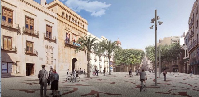 La peatonalización de la Plaça de Baix y Corredora de Elche empezará tras las fiestas de agosto