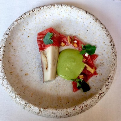 Berenjena asada en Ricard Camarena Restaurant