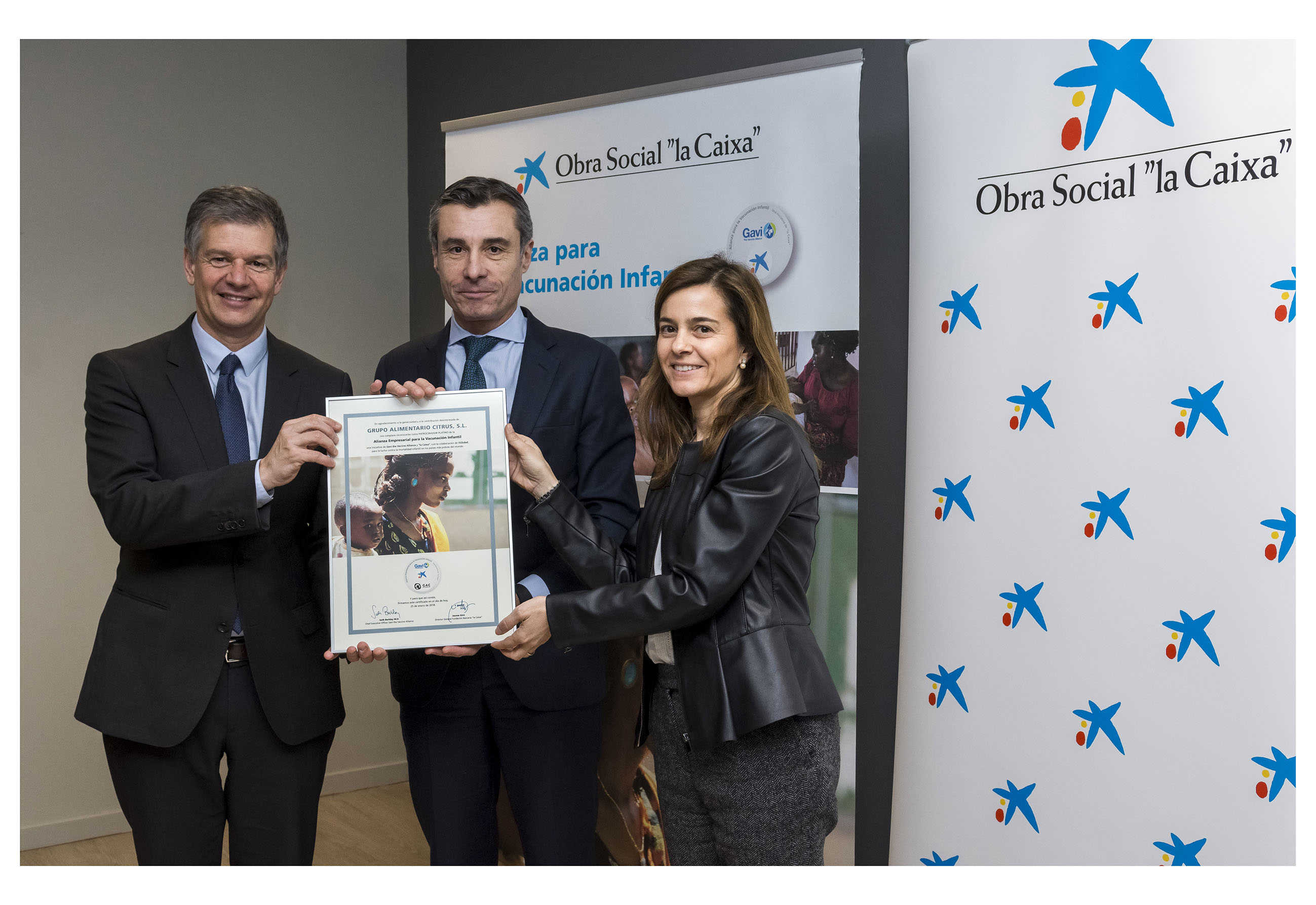 Grupo Alimentario Citrus se une al programa de vacunación infantil de la Obra Social La Caixa
