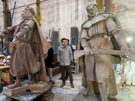 La restauración del monumento que Alcoy dedica a San Jorge estará en marzo y volverá a La Rosaleda
