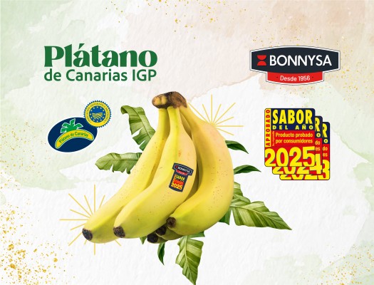 Plátano Bonnysa, el favorito de los consumidores, aumenta su puntuación en Sabor del Año 2025

