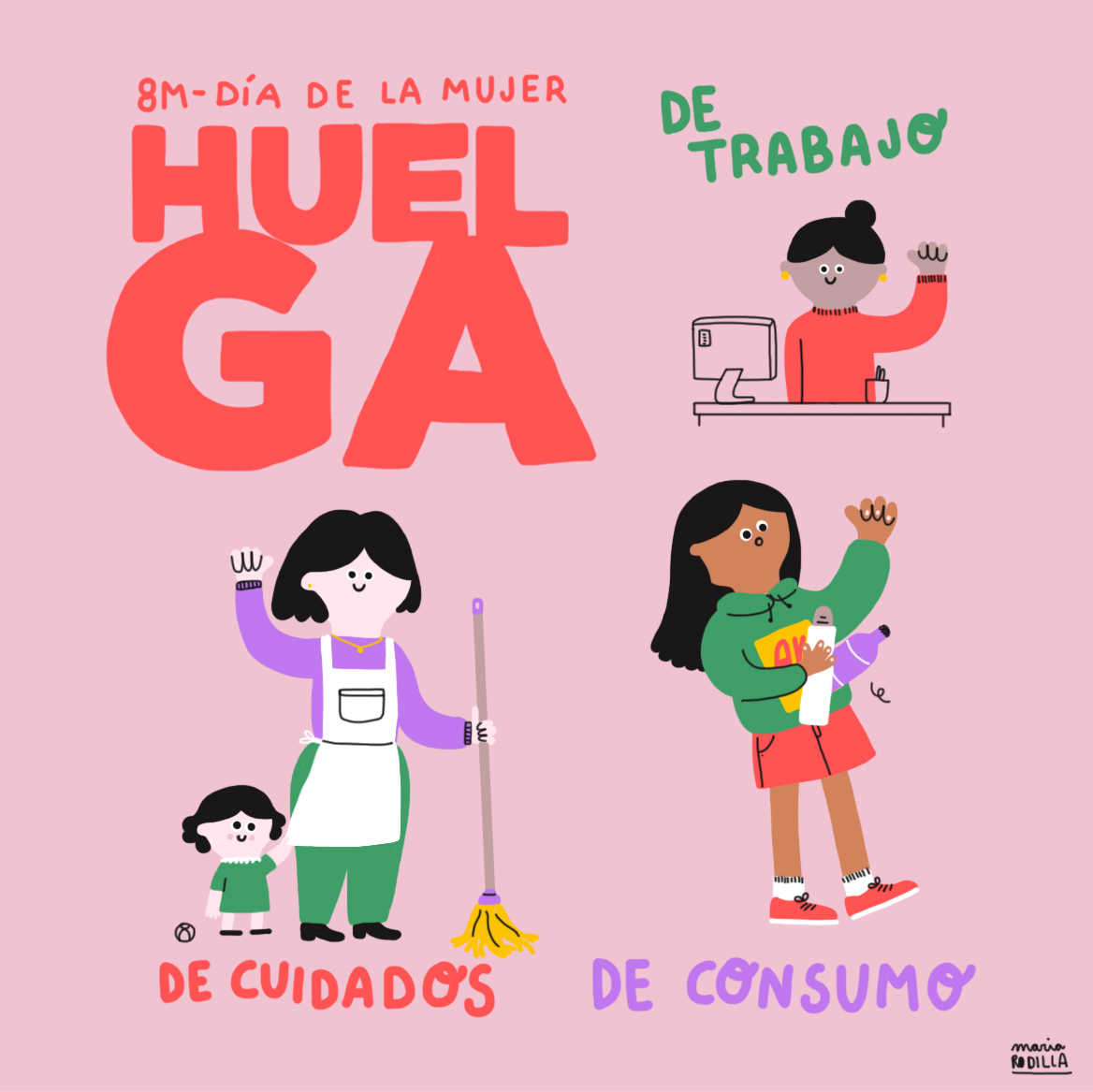 9 de marzo: las ilustraciones para el futuro que deja la huelga feminista