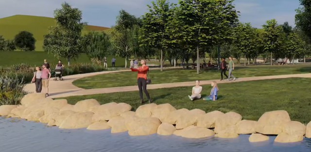 Un lago, un auditorio al aire libre, cantina, zona infantil y carril bici: así será el Parque Mayrena de Caravaca