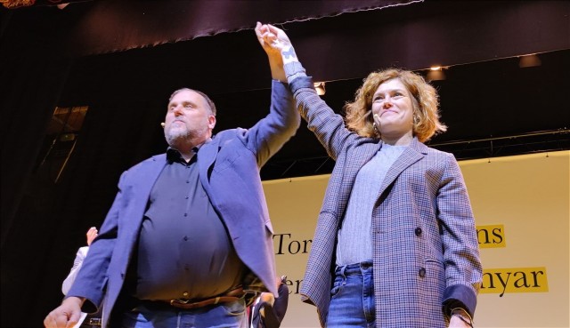 Junqueras y Alamany, nuevos presidente y secretaria general de ERC con el 52,2% de los votos
