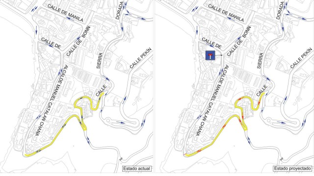 Cambio de sentido del tráfico en dos calles del Rincón de Benidorm: reduce distancias en 1,5 km