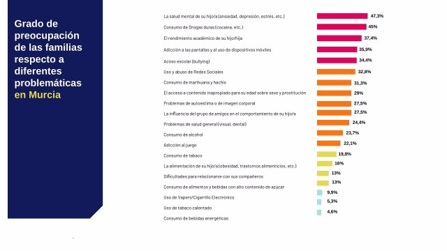 La salud mental de los menores es la principal preocupación de las familias murcianas