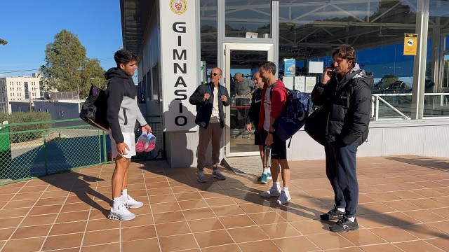 Alcaraz entrena en El Palmar y cerrará el año grabando varios anuncios para multinacionales

