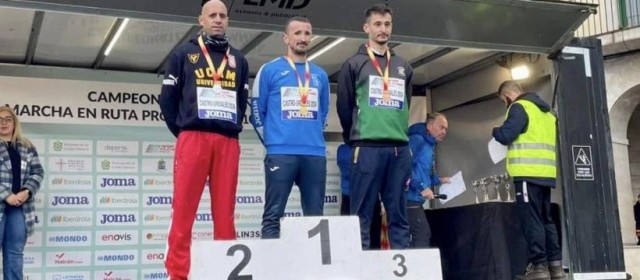 Daniel López, del UCAM Athleo Cieza, plata máster 40 en el Nacional de marcha 