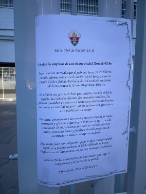 El Elche pide a la empresas ajustar los turnos para que sus trabajadores viajen a Almería
