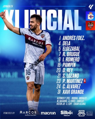 Este es el once del Levante contra el Deportivo de la Coruña