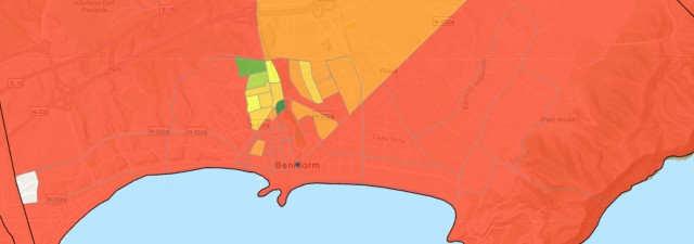Así se distribuyen los pisos turísticos en la ciudad de Benidorm