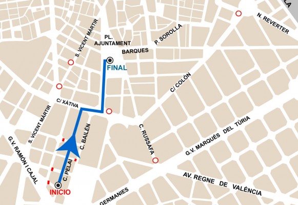 Restricciones al estacionamiento en el centro de València para celebrar el Año Nuevo Chino