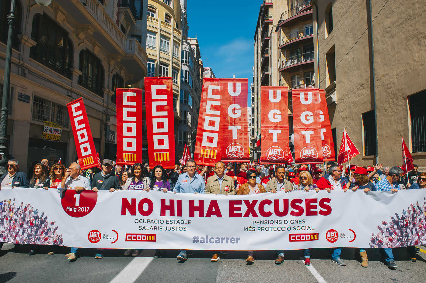 Manifestación del Día del Trabajo en València (Fotos: KIKE TABERNER)