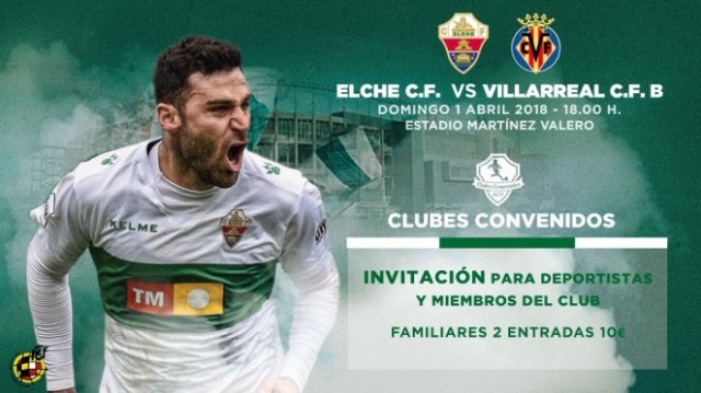 El Elche invita al partido ante Villarreal B a integrantes de clubes convenidos