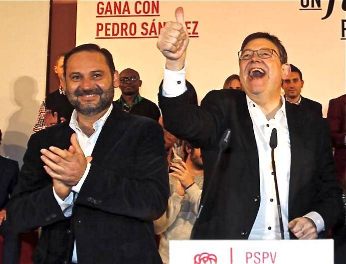 Ábalos respalda a Ximo Puig y le emplaza a conseguir gobernar en solitario