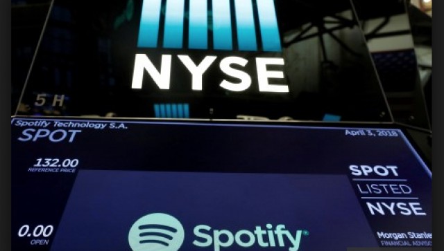 Spotify se dispara un 26% en su primer cambio en la bolsa neoyorquina