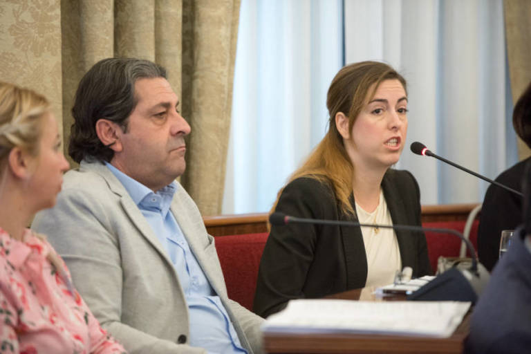 Sepulcre y Belmonte, en la última sesión plenaria. Foto: RAFA MOLINA - 