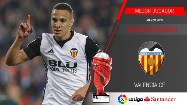 Rodrigo Moreno, mejor jugador de LaLiga Santander en marzo
