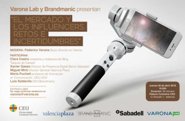 BrandManic y Varona Lab organizan la Jornada 'El Mercado y los Influencers