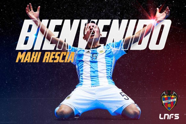 El argentino Rescia, primer fichaje del Levante para la campaña 18-19