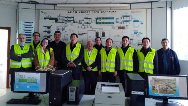 Un grupo inversor chino visita depuradoras valencianas para replicarlas en Xi'an