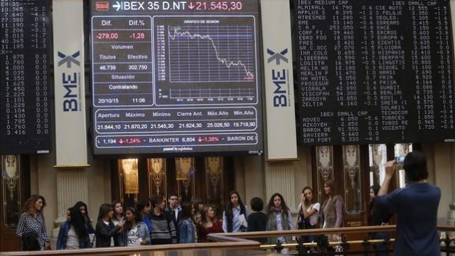 El mal tono bancario provoca un cierre bajista en la bolsa española