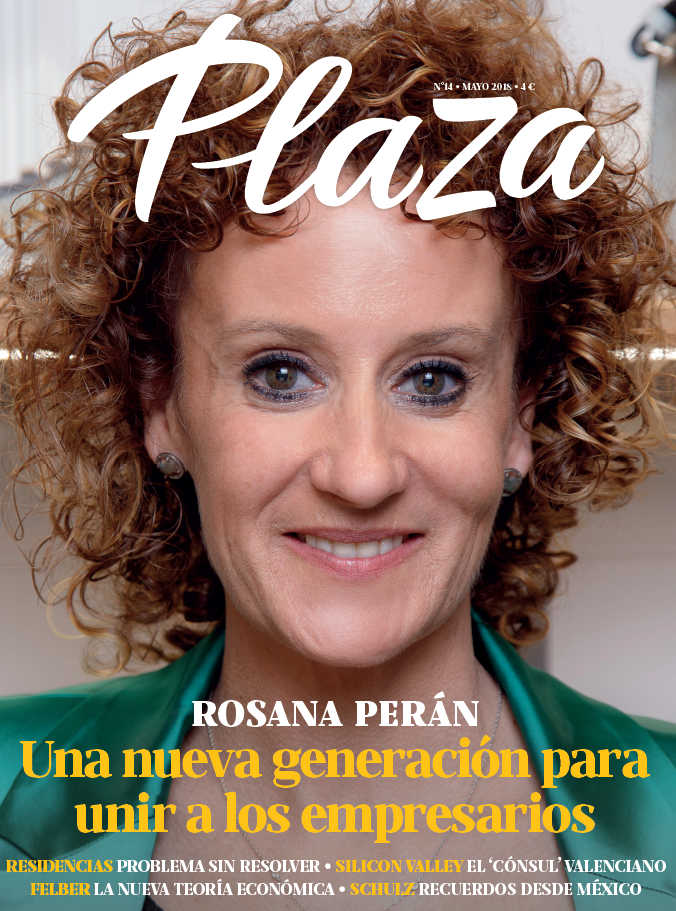 Rosana Perán, presidenta de los empresarios alicantinos, portada de la revista Plaza