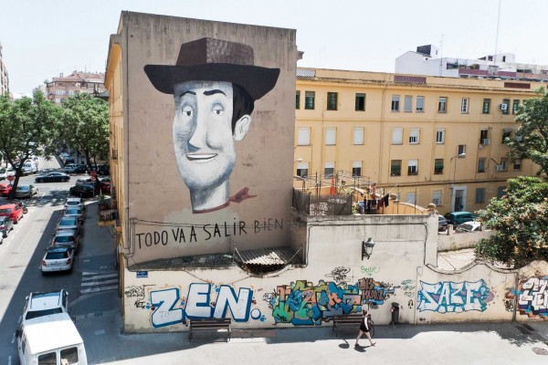 'Todo va a salir bien': así es el nuevo mural de Escif en Patraix
