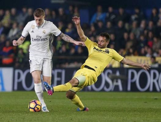 El Villarreal dejó escapar una renta de dos goles en la última visita del Real Madrid
