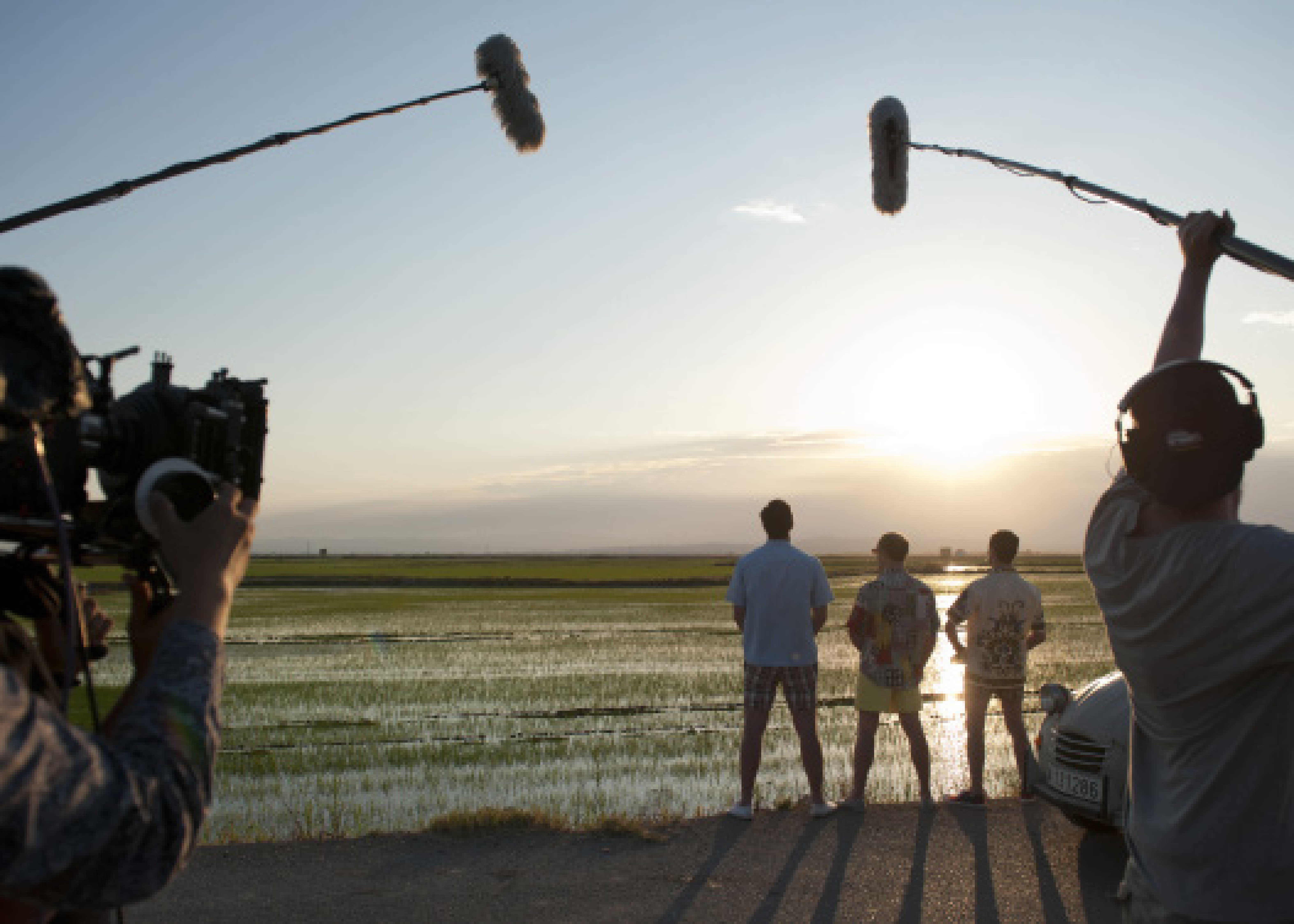 Un momento del rodaje de 