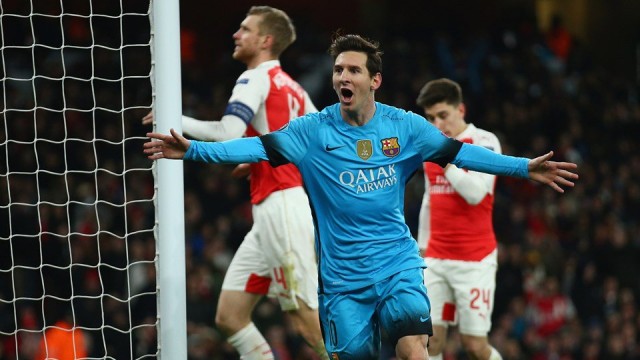Messi conduce al Barça hacia los cuartos con un 'doblete' en el Emirates