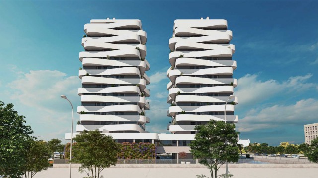 Neinor revela el diseño de sus edificios en València y anuncia su desembarco en Castellón