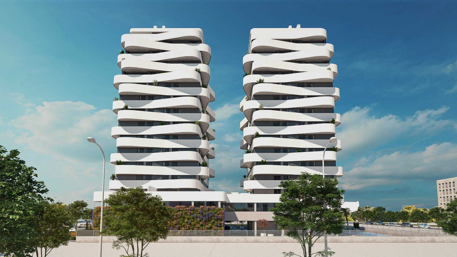 Neinor revela el diseño de sus edificios en València y anuncia su desembarco en Castellón