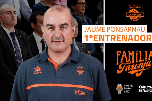 Valencia Basket hace oficial el 'ascenso' de Ponsarnau a primer entrenador