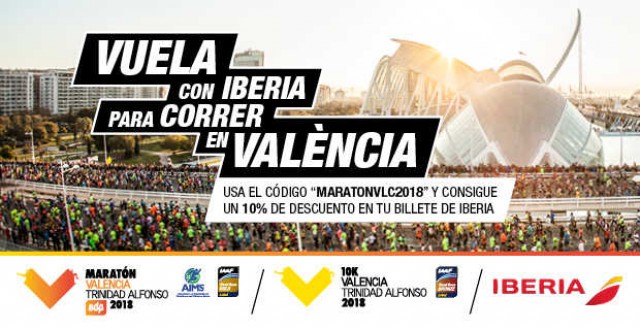 Viaja con Iberia al Maratón y Medio Maratón Valencia y benefíciate de descuentos en tus vuelos