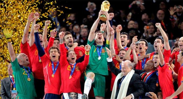España y los Mundiales: 59 partidos, 29 triunfos, 92 goles y un título