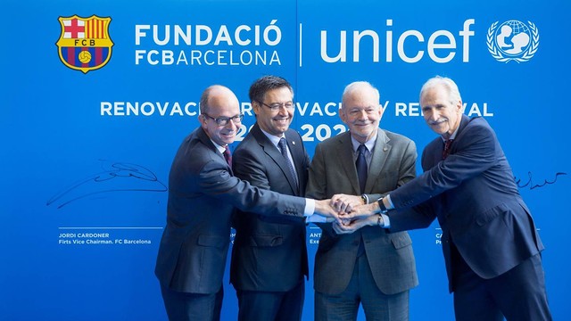 El Barcelona renueva su colaboración con Unicef hasta 2020