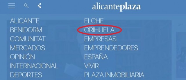 AlicantePlaza estrena la sección 'Orihuela'