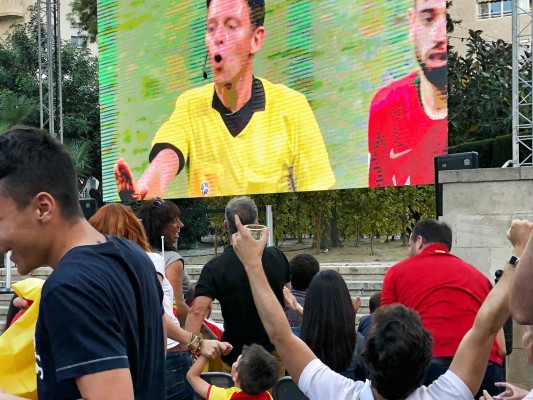 Justo a tiempo: la Diputación adjudicó la pantalla gigante a 24 horas del partido de España