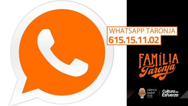 Valencia Basket lanza el servicio de WhatsApp Taronja