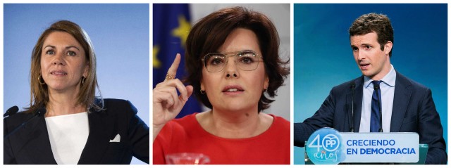 Guerra de avales en el PP: Casado presenta 5.000; Cospedal 3.336 y Santamaría no lo quiere decir