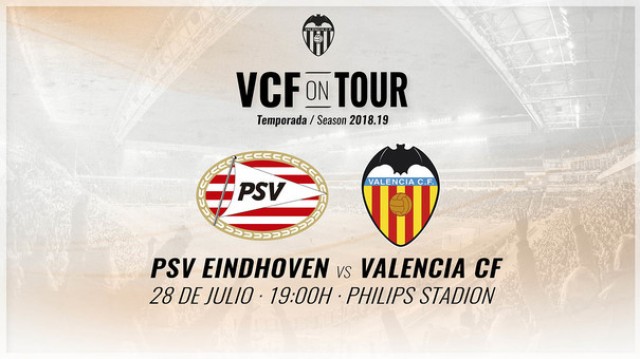 El Valencia CF oficializa el amistoso ante el PSV Eindhoven el 28 de julio
