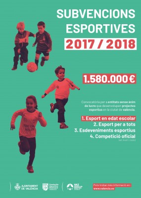 Continúa abierta la convocatoria de ayudas 
para proyectos deportivos de la ciudad de València