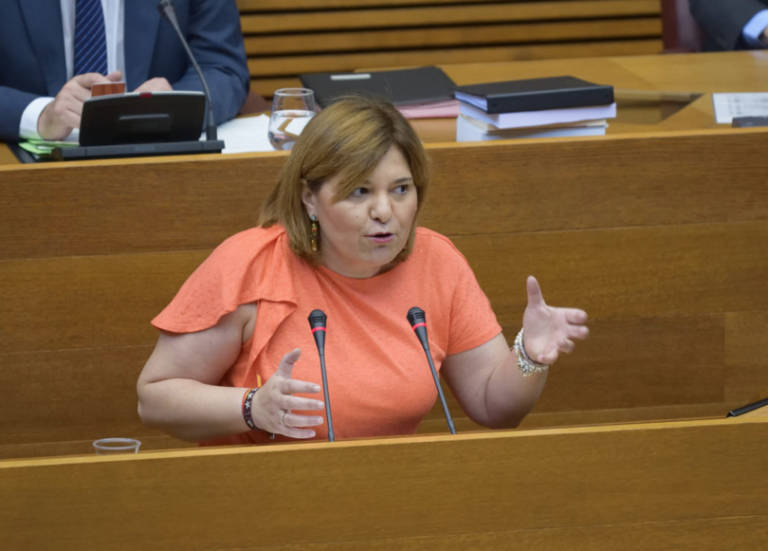 Isabel Bonig durante su intervención en Les Corts. Foto: CORTS - 