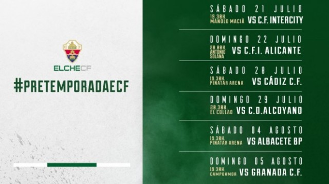 El Elche abrirá la pretemporada en Santa Pola ante el Intercity