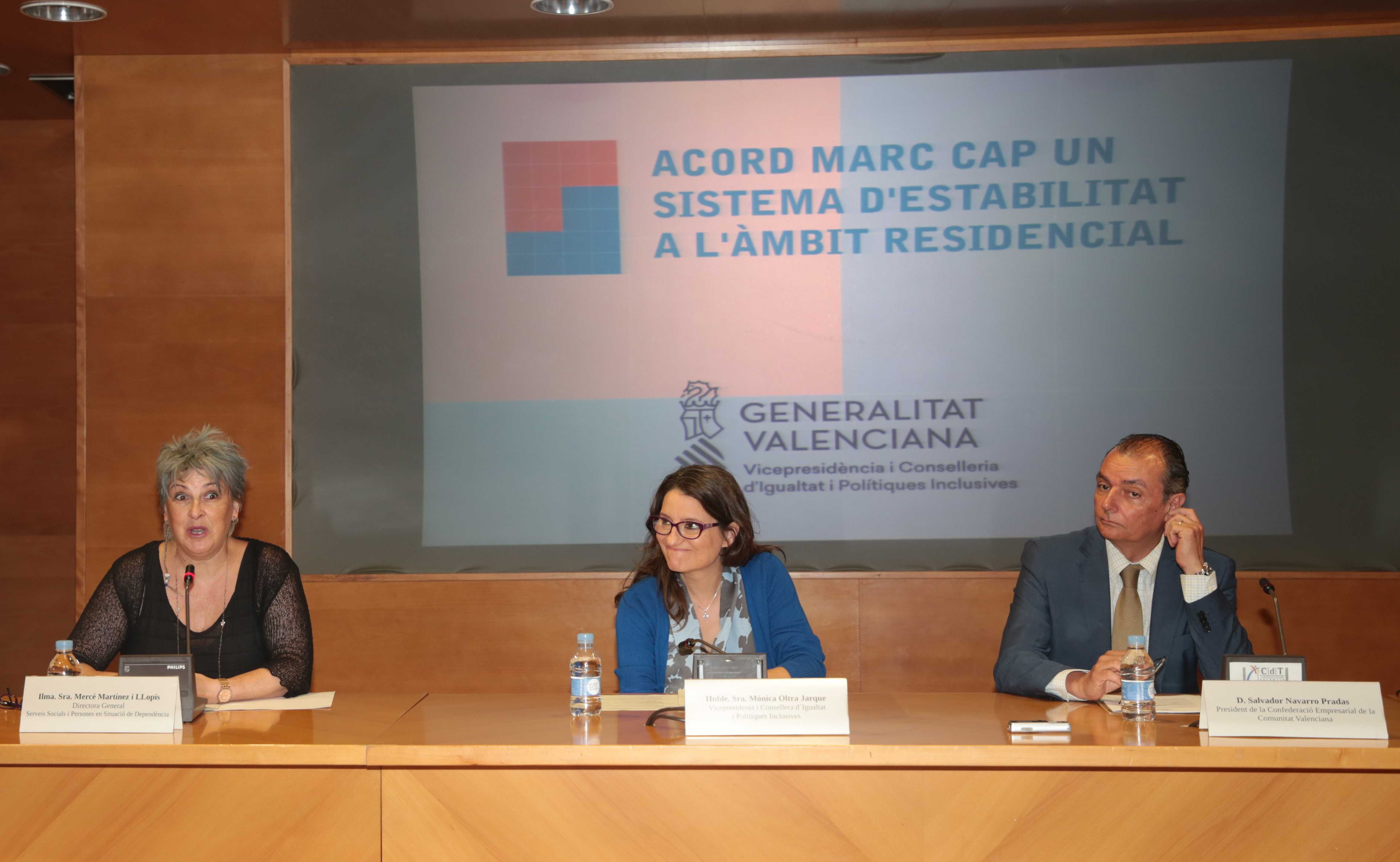 Igualdad reconoce el 'acuerdo marco' como la fórmula definitiva para trabajar con las empresas de residencias